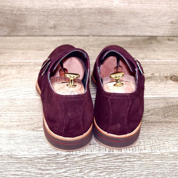 * NIB * $495 Nordstrom ZELLI Italia 10.5 M Bordo Goatskin Suede * add $15 Trees main image 11